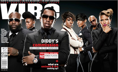 Vibe Magazine's August/September 2010 Cover (with Fold Out) featuring Diddy/Dirty Money, Rick Ross, Janelle Monae, Cassie and Red Cafe